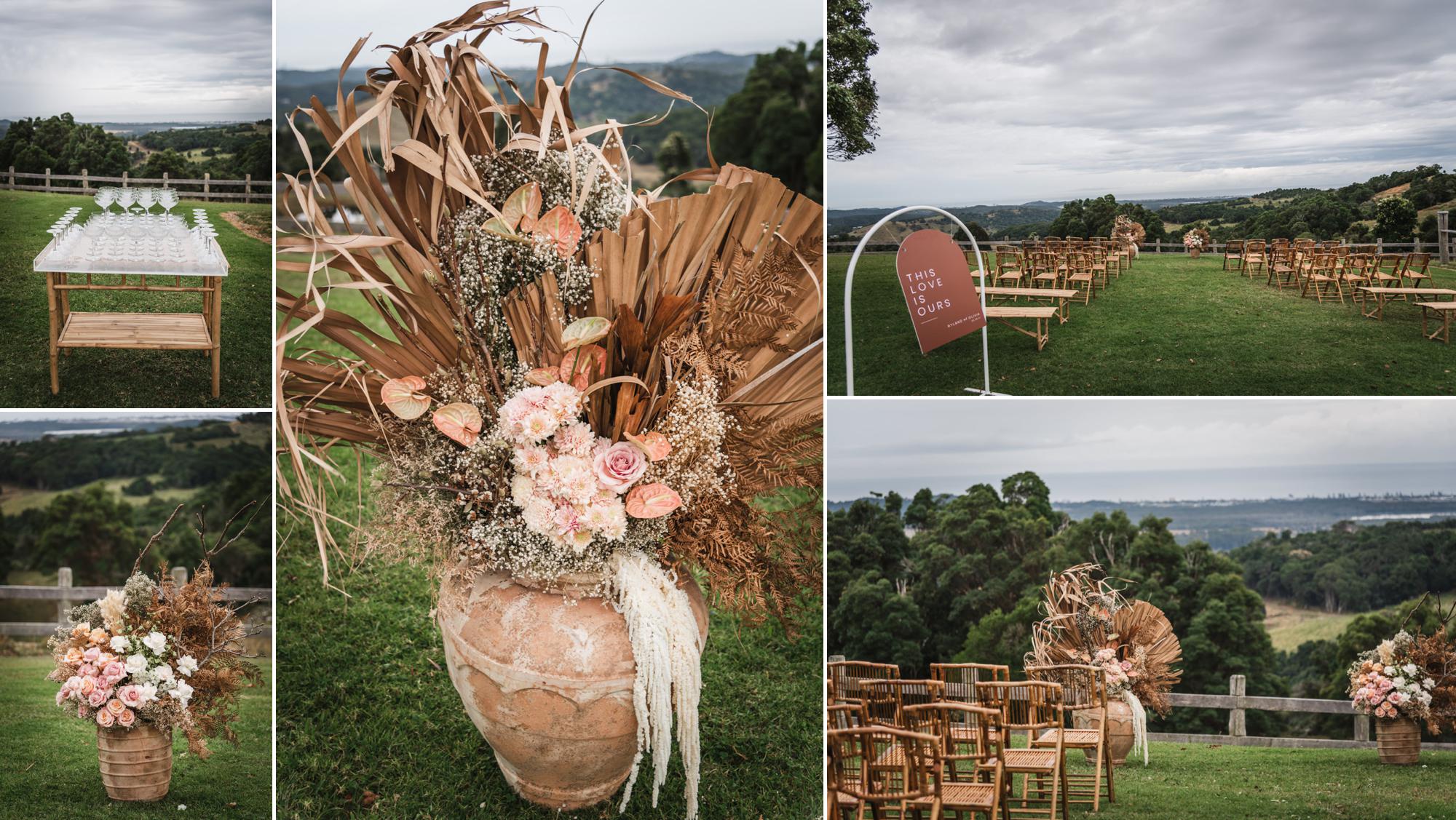 bramblewood farm tipi wedding ceremony